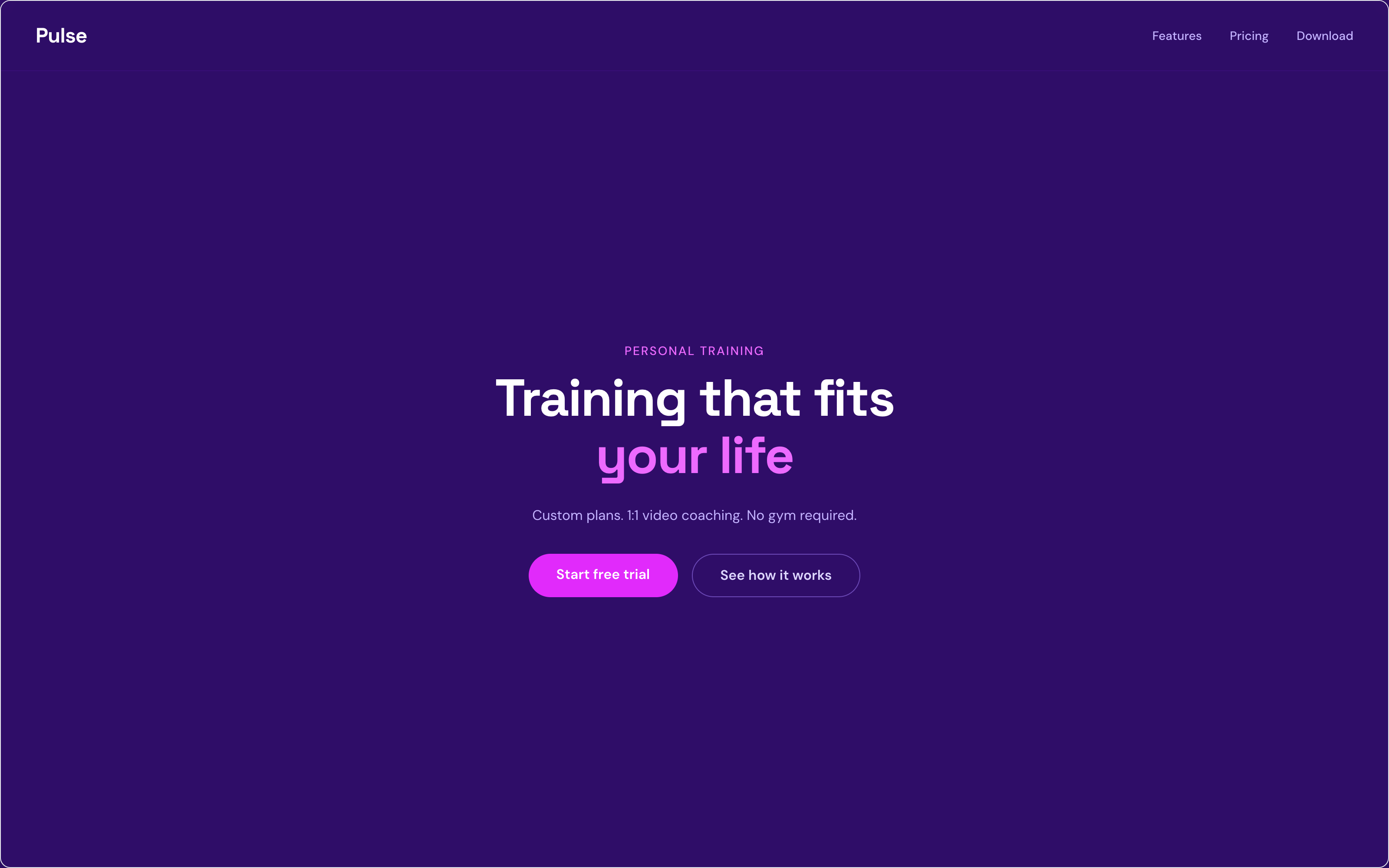 Pulse — Personal training that fits your life