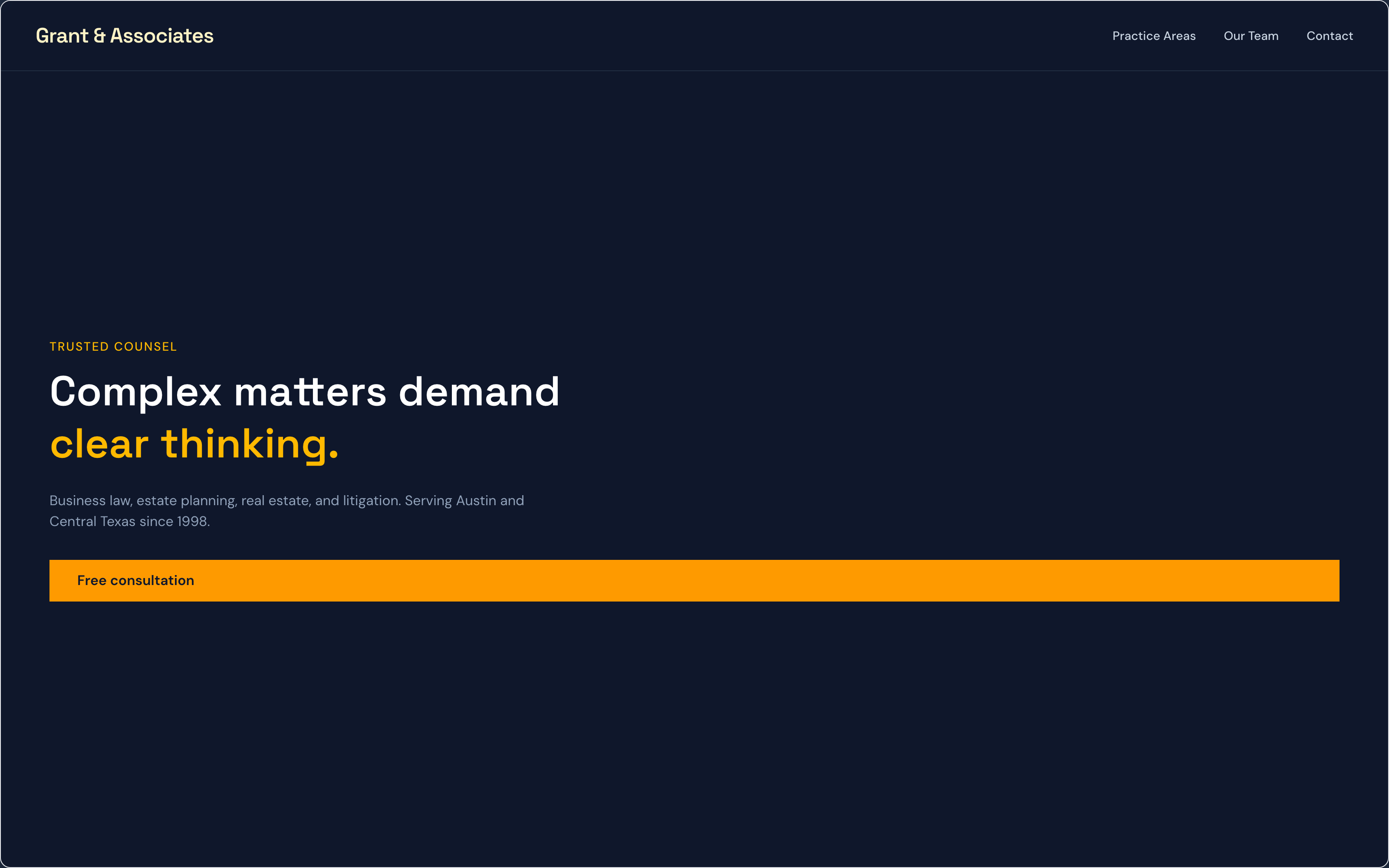 Grant & Associates — Trusted counsel for complex matters