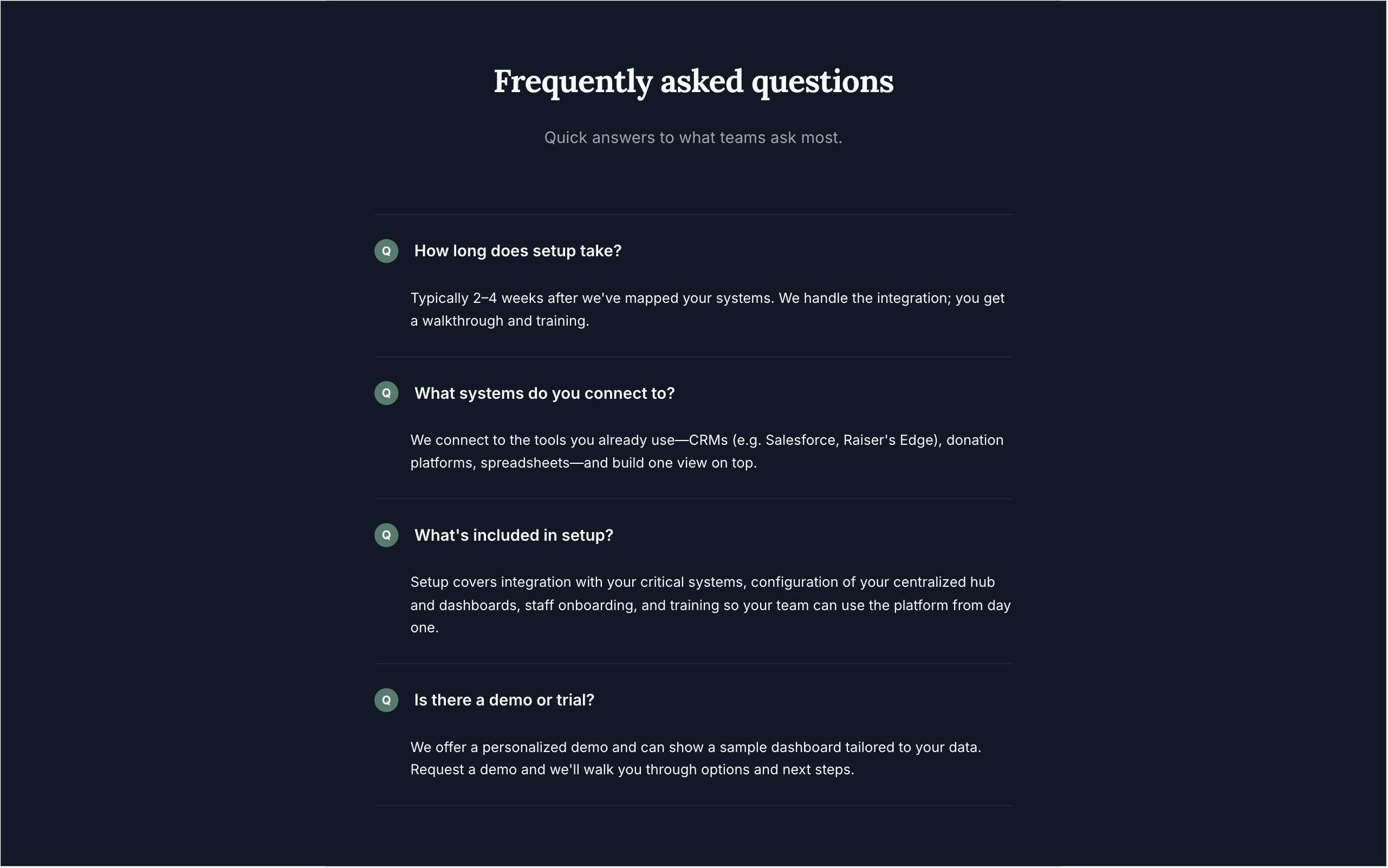 Frequently asked questions